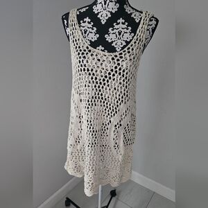 Chelsea & Theodore Crochet Sweater Size M